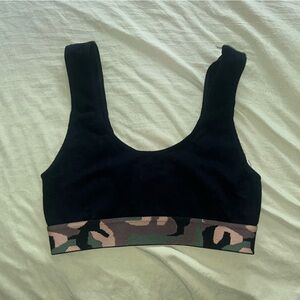 Black and Camo Bralette or Crop top